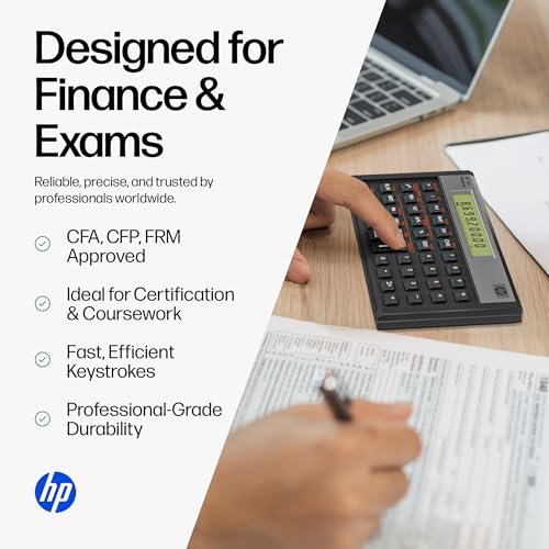 Calculatrice financière HP 12c Platinum F2231 avec finitions premium noir
