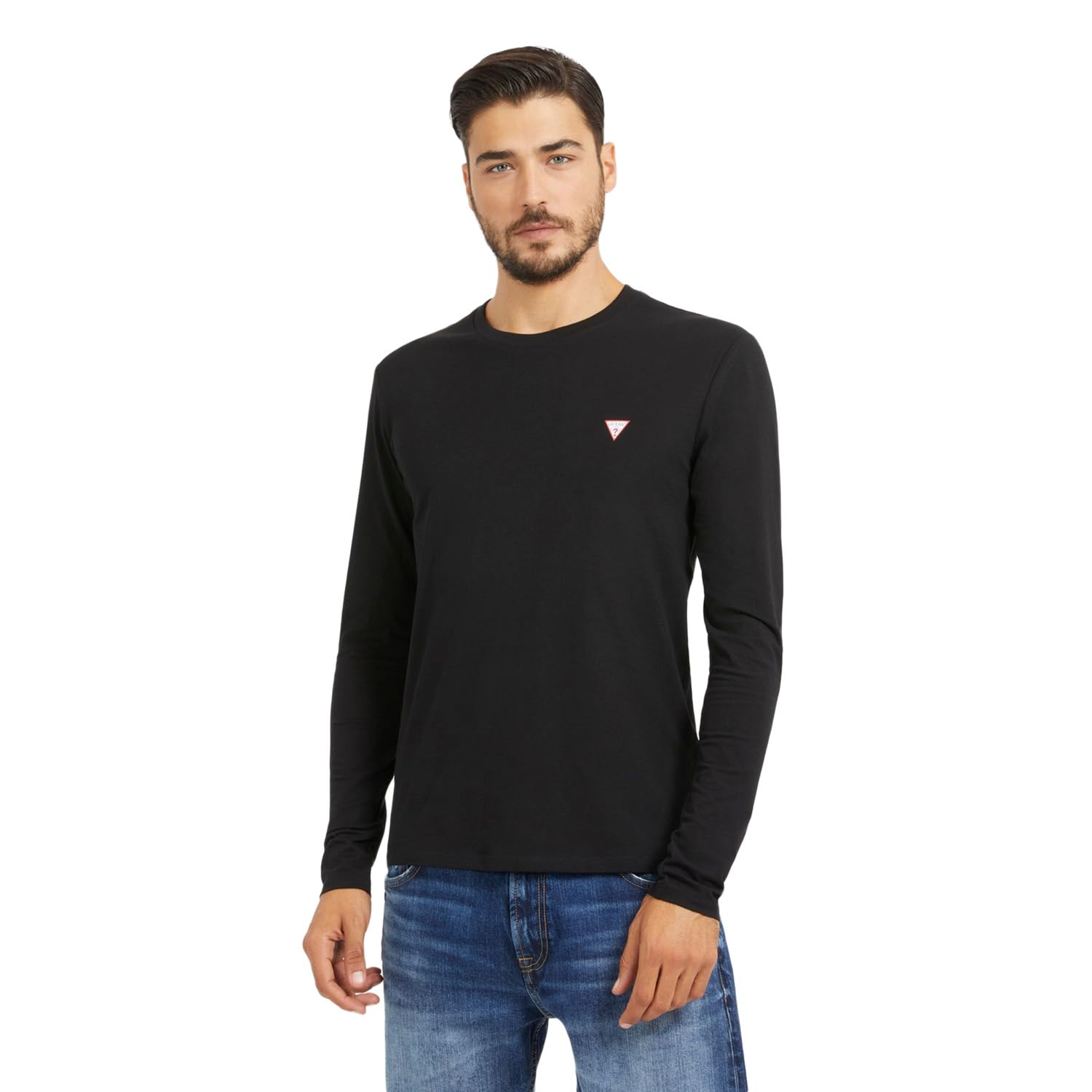Guess - Tee Shirt Manches Longues Slim M2YI28-J1314 Gris Chiné