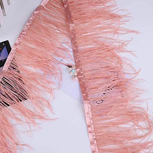 Plumes d'autruche pour robe et costume haut de gamme ruban de 5 yards - 5