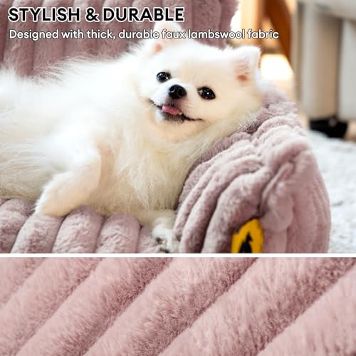 FUNNY FUZZY Cama para cães grandes, sofá fofo para gatos em ambientes internos, sofá calmante para a