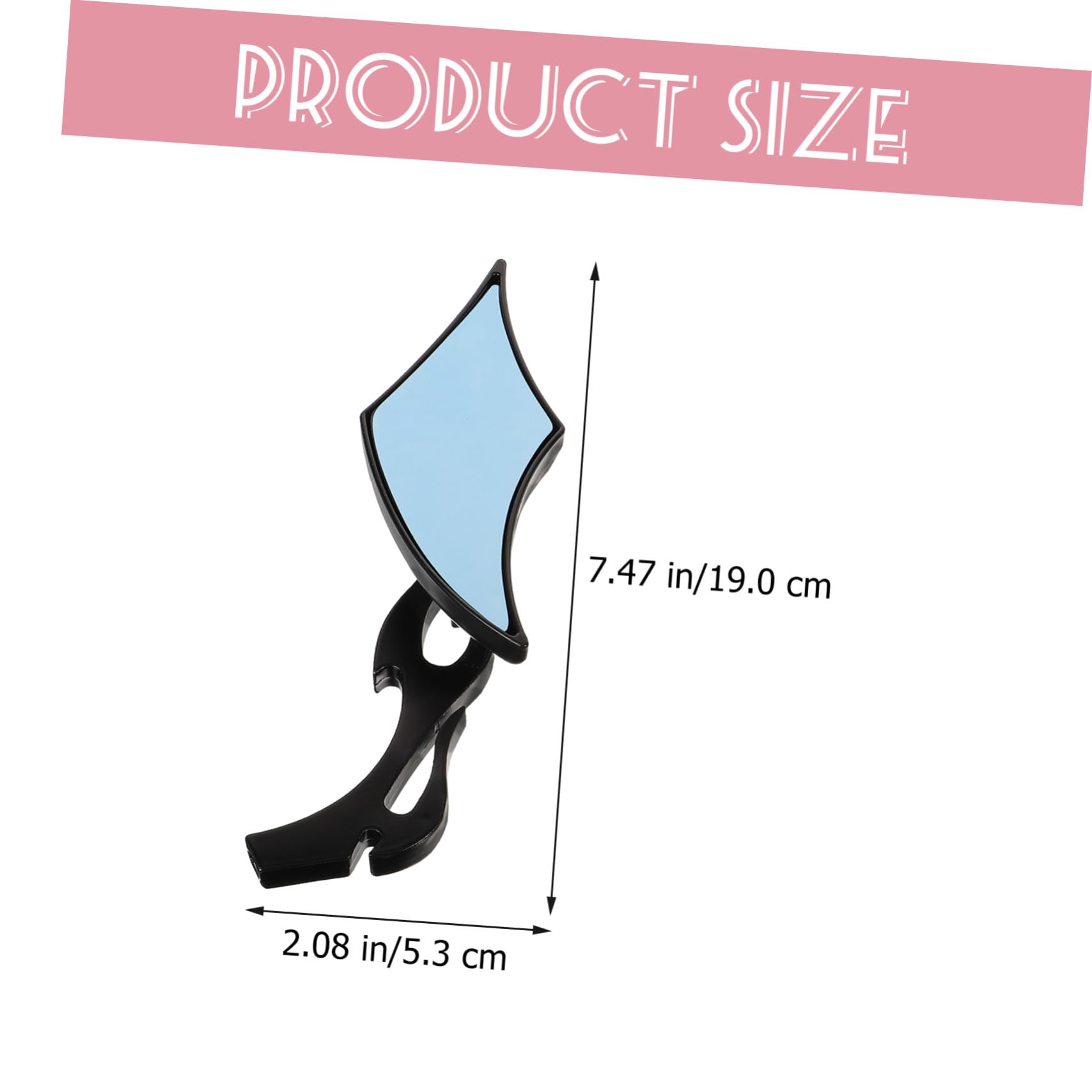 2 piezas Espejos Retrovisores Moto Abs y Vidrio Ajustables para Manillar Accesorios para Bicicletas Motos y Scooters Color Negro con Azul