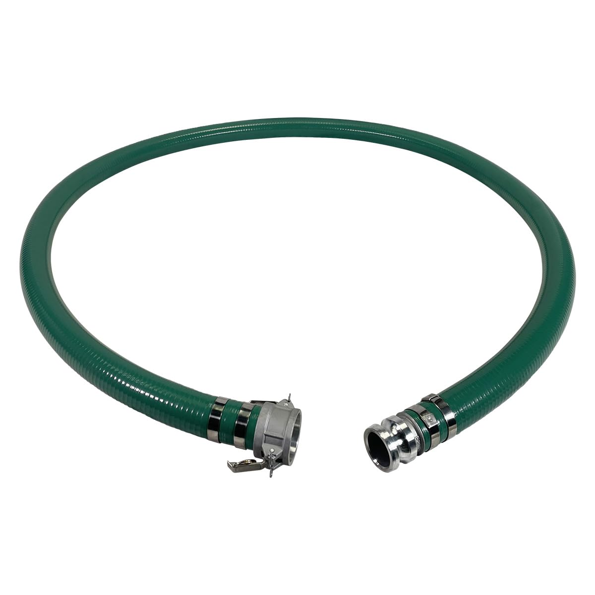 Gloxco 2 inch green suction hose with camlock