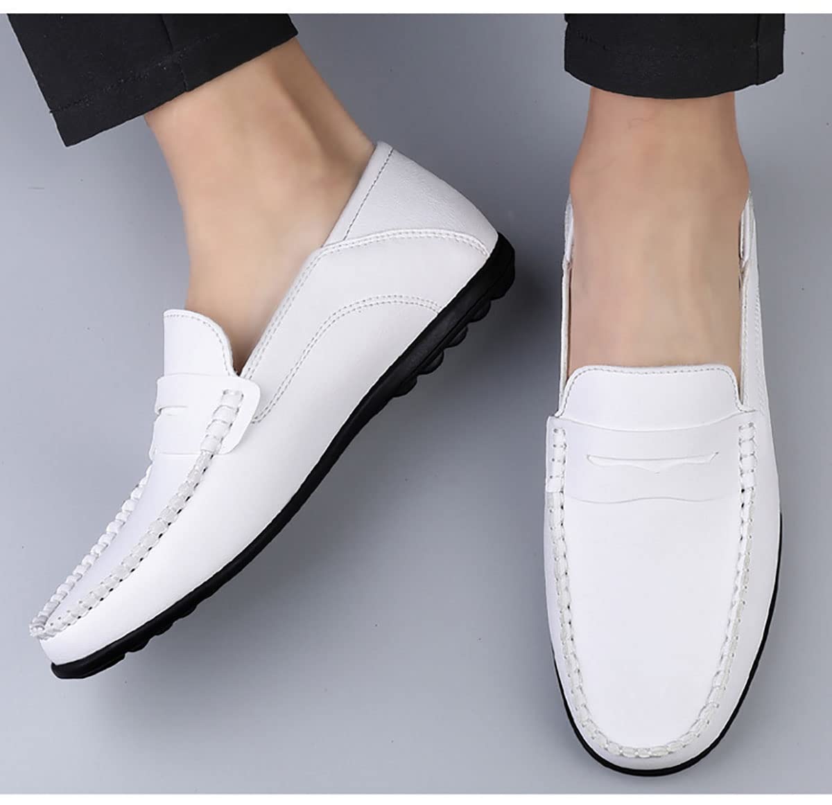 Mocassin Homme Cuir Loafer Homme Conduite Chaussures Casual,Mocassins Homme Cuir,Chaussures en Cuir Homme