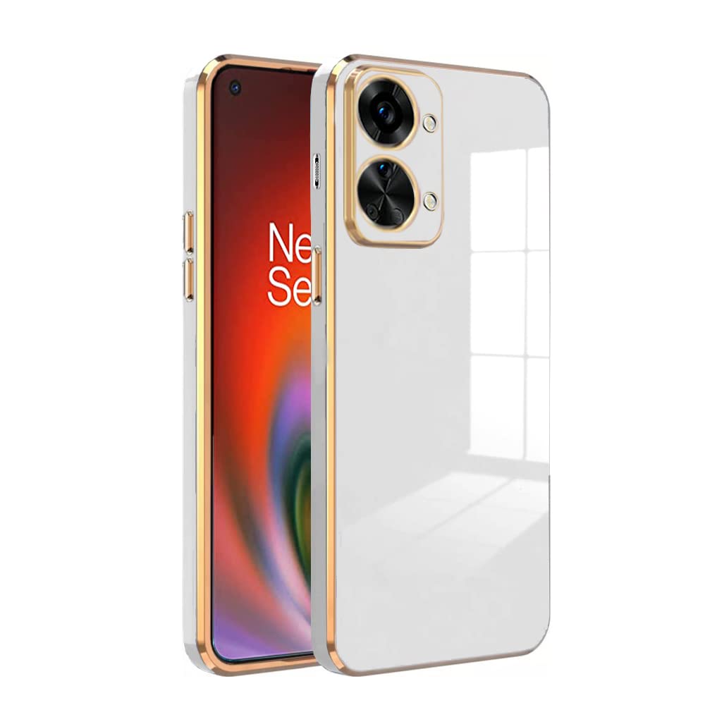 KARWAN®️ Luxury 6D Chrome Back Cover Case Compatible for OnePlus Nord 2T 5G |Slim Shockproof Soft TPU | Raised Lips Protection | Camera Protection | Stylish Back Case and Cover | -White (B0BGDYR5W6) Amazon Price History, Amazon Price Tracker