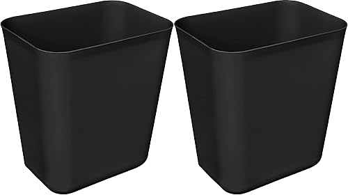 Nipogear Cubo de basura eficiente de 3 galones se adapta debajo del escritorio cocina hogar oficina negro 3 galones paquete de 2 unidades