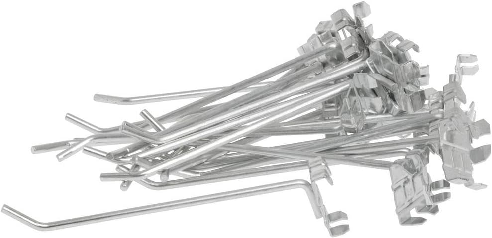 4" Wire Rack Display Hooks Chrome Pack of 25, 97297