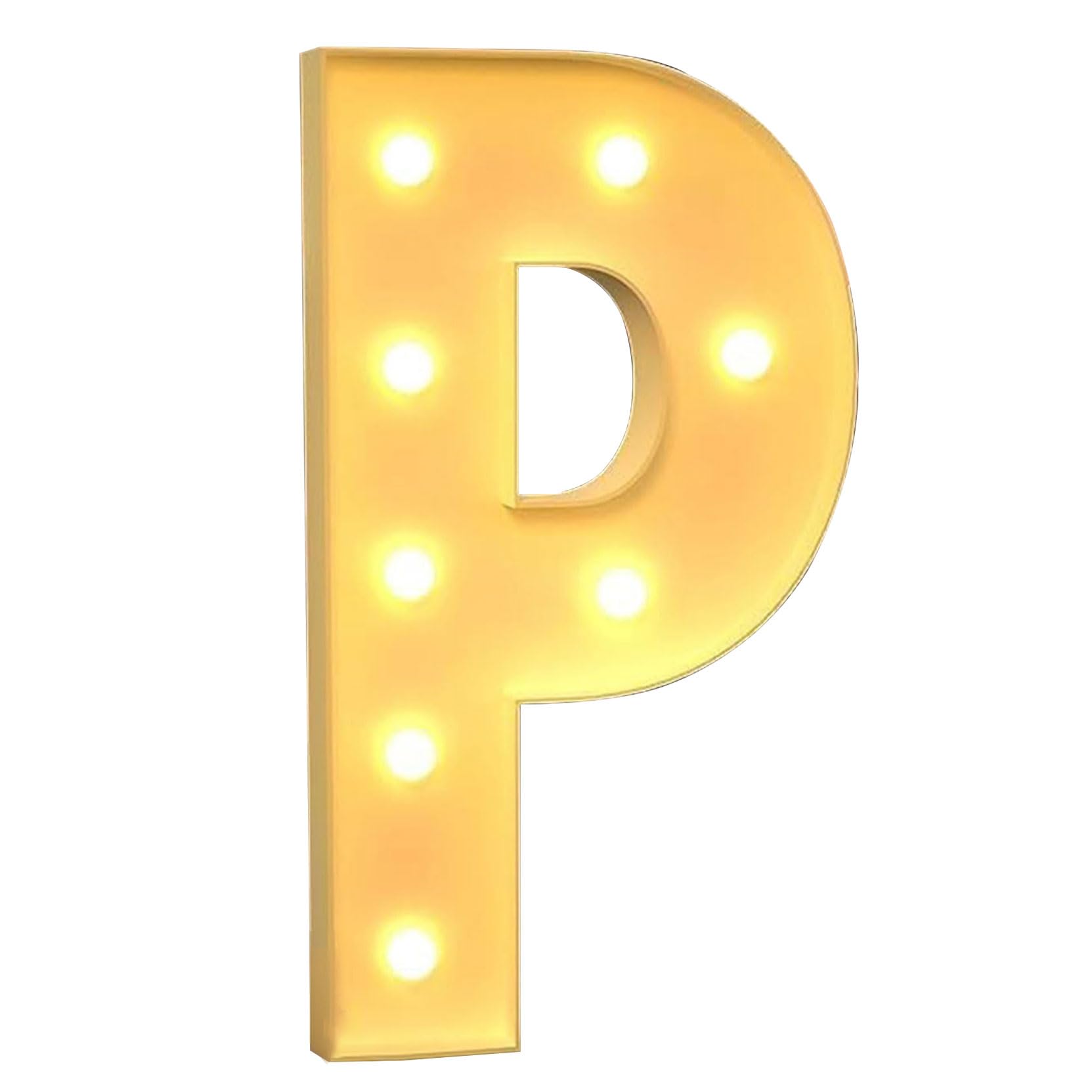 100cm-3.3ft Large Decorative LED Light Up Letter P, Marquee Light Up Sign, Mosaic Letters for Balloons for Birthday Wedding Party Valentine's Day — image 1
