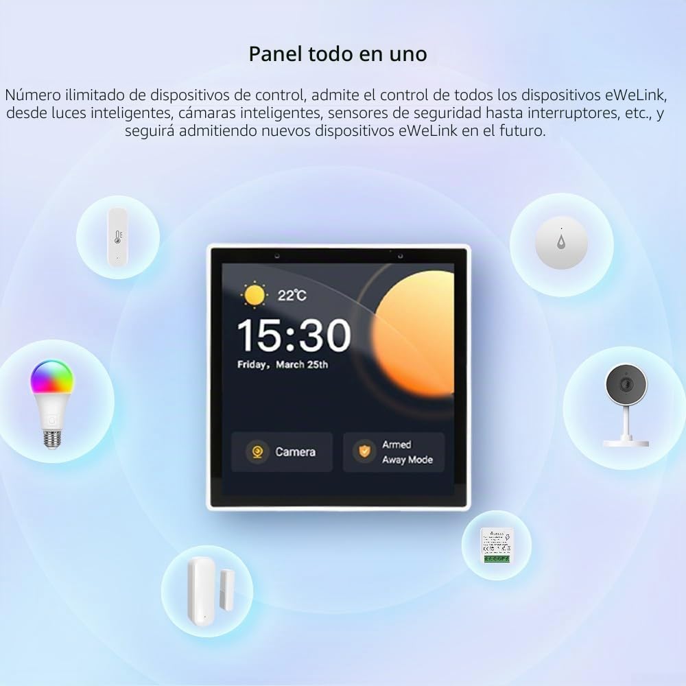 Smart Home Panel de control de 3,95 pulgadas pantalla táctil para control de voz a través de Alexa y (con función de puerta de enlace para ZIGBEE)