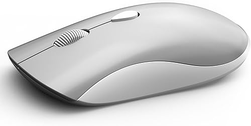 Ratón inalámbrico, 2.4 GHz delgado portátil con receptor USB nano, 2400 DPI, clics silenciosos, mouse silencioso inalámbrico USB para computadora