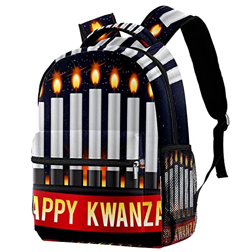Sac à dos de voyage Happy Kwanzaa enfant pour sorties scolaires et vacances