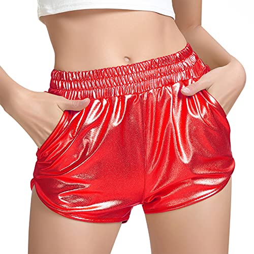 Image of Perfashion Girls Metallic Shorts Sparkly Shiny Hot Pants Gold /Silver /Pink Outfit