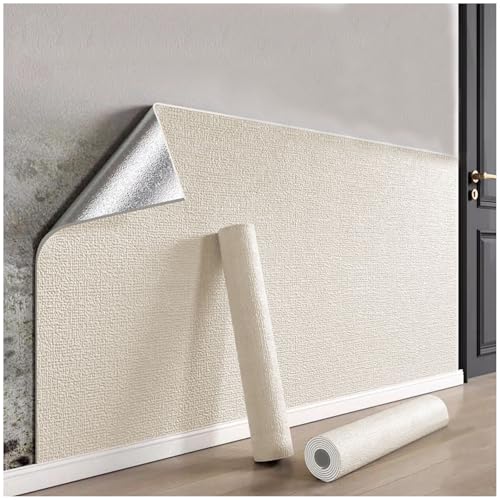 APMOE Rouleau Isolant Thermique, 3mm Papier Peint Adhesif Mural Résistant à L'humidité et à l'eau, Coussin Mural pour Murs Décoratifs