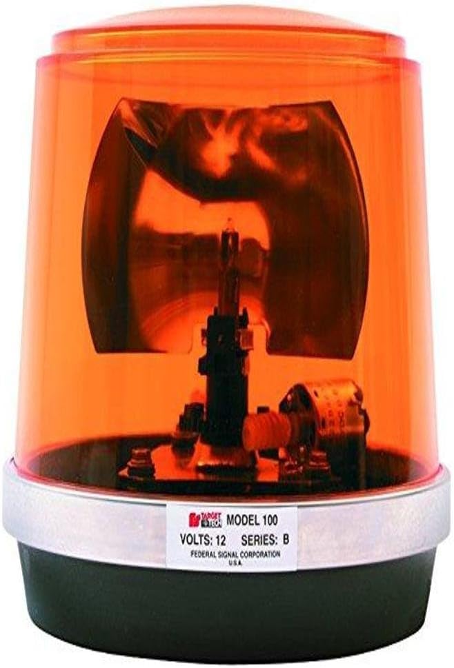 443112-02 Class 1 Model 100 Halogen Beacon, Permanent Mount with Dome, CAC Title 13, 95 FPM, Amber