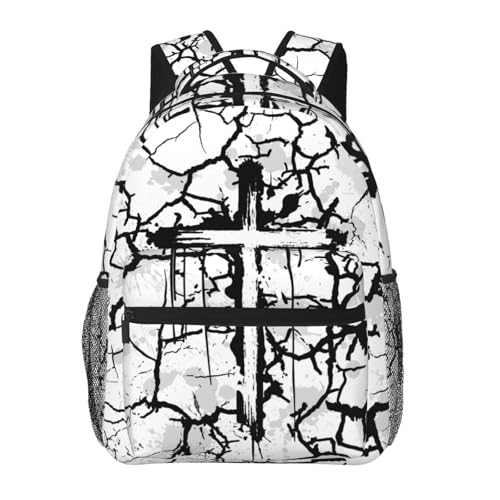 Luirioe Mochila Jesus Cross para laptop para viagem, leve, bolsa cristã, de grande capacidade, mochila casual, Jesus Cross-l0002, One Size, Mochilas Daypack