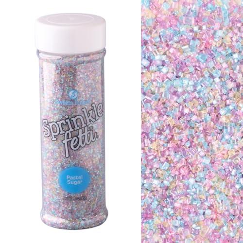 Image of Sweets Indeed Pastel Sugar, Edible Sprinkle Sugar Mix, Perfect for Cake Decorations, Baking, Ice Cream, Cookies, Cupcake Topper, 4 ounces