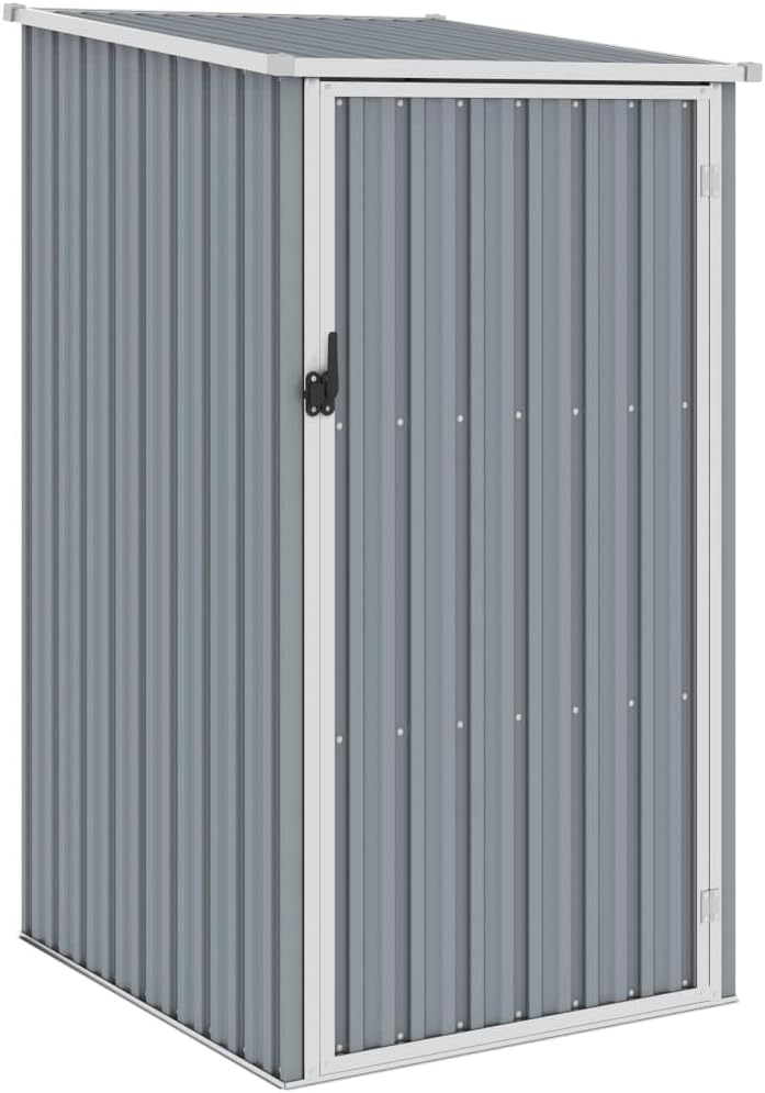 Outdoor Garden Storage Shed Metal Steel with Vents Outdoor Wood Storage Shed Patio Lawn Care Equipment Pool Supplies Organizer for Lawn Garden Backyard 34.3" x 38.6" x 62.6"(WxDxH) Gray