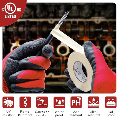 Image of Avery Dennison Electrical Tape, 10 Rolls Professional Grade PVC Electric Tape, UL /CSA Listed in x 66 ft Insulating Vinyl Tape for Electrical, Repairs, Automotive and Equipment, Pro-36C, White