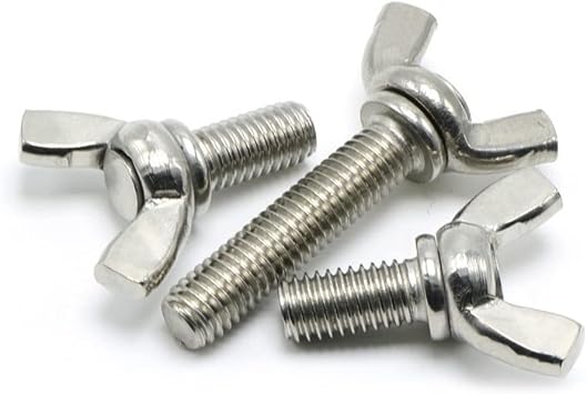 2PC M4M5M6 304 Stainless Steel Thumb Screws Thumb Screws*x55x60x65x70x75x80x90x100mm Color Silver