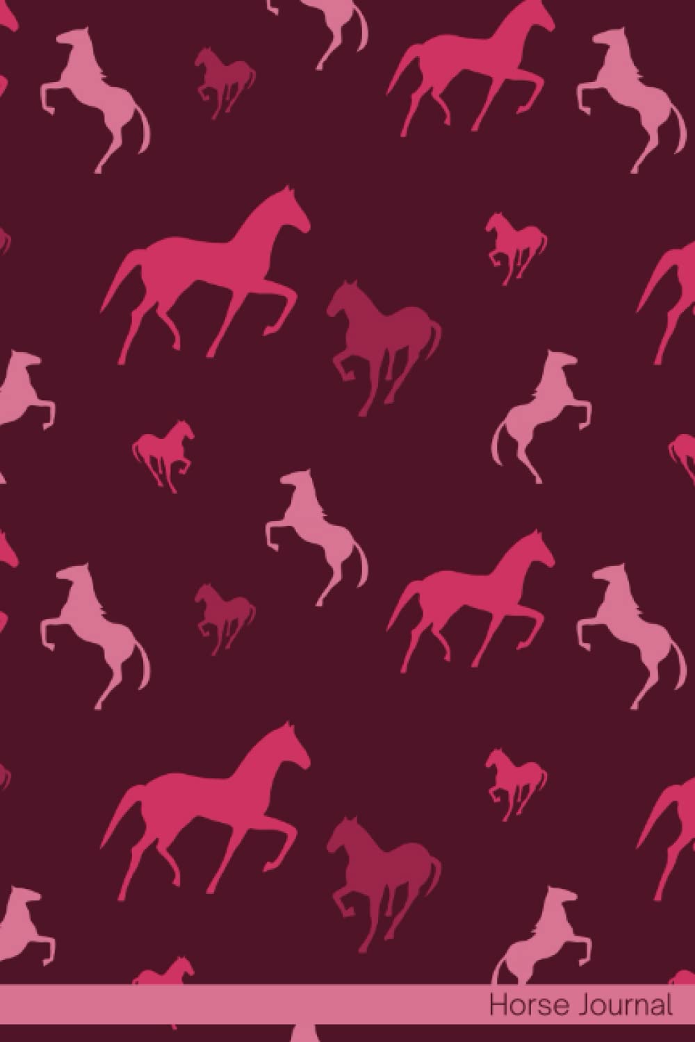 Horse Journal: Notebook Journal For Teens and Adults | 120 Pages | Grey Lines | Glossy Cover | 6 x 9 In