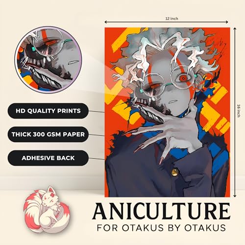 Image of Aniculture Dandadan Anime Posters - Pack of 3, A3 Size (30x42 cm), 300 GSM Premium Gloss Finish, Self-Adhesive, Wrinkle-Free Wall Art for Bedroom, Office & Home Decor - Vibrant Anime Prints
