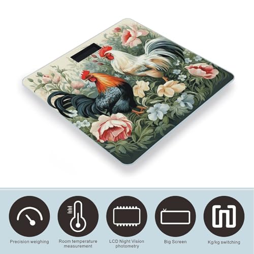 Báscula Digital de Baño Rooster Smart con Vidrio Templado miniatura 3