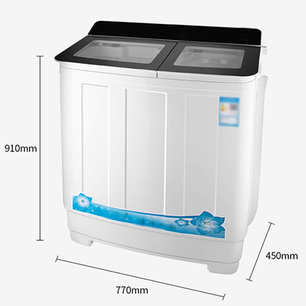 Pralka z podwójną wanną, duża pojemność, moc prania 430 W, moc odwodnienia 160 W