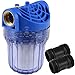 Produktbild Agora-Tec® at-Wasserfilter klein mit Max. Betriebsdruck: 8 bar, Max. Durchflussmenge: 3000 l/h, Maschenweite Filtersieb: 0,15 mm, Anschlüsse: 1 Zoll (30,3 mm) IG Messingbuchsen
