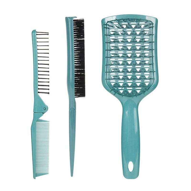 Straight Hair Comb Folding Styling Set of 3 Tools