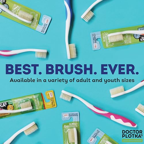 mouthwatchers soft flossing manual toothbrush for adults 2 pack ultra clean good for sensitive teeth and gums by dr plotka39s colors may vary