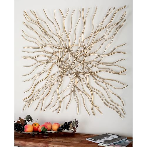 Image of Artemade Iron Decorative Wire Mesh Wall Hanging Art Sculpture - Modern Wall Mounted Home Decor for Living Room & Bedroom | Metal Wall Art Panel (50 x 50 cm, Pack of 1)