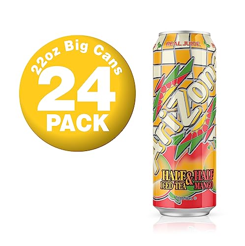 Image of AriZona Mango Half and Half Tea - Big Can, 22 Fl Oz (Pack of 24)