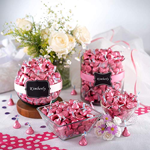 HERSHEY'S KISSES Bulk Milk Chocolate Pride Candy, Ships With Cool Packs, 4.1 Pounds, Pink Foils, 400 Pieces - Thumbnail 2