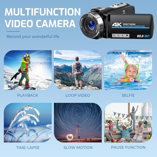 4K Camcorder for YouTube Vlogging