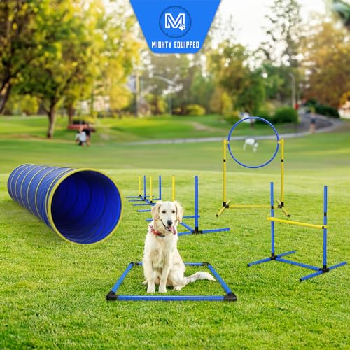 Mighty Equipped Dog Agility Equipment - Portable Dog Agility Course Backyard Set With 9Ft Dog Tunnel thumb #6