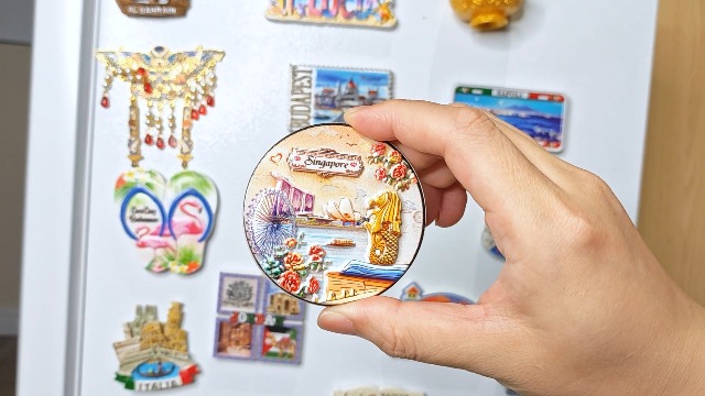 Imán decorativo 3D para refrigerador, diseño Singapur miniatura 6