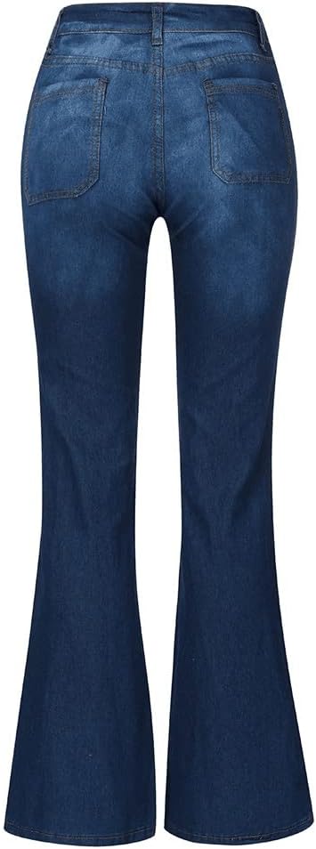 Womens Flare Jeans High Waisted Bootcut Bell Bottom Jeans for Women,Black Stretchy Slimming Denim Pants