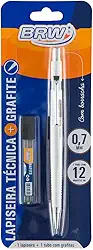 Lapiseira Técnica 0.7mm + Grafite Branca, BRW