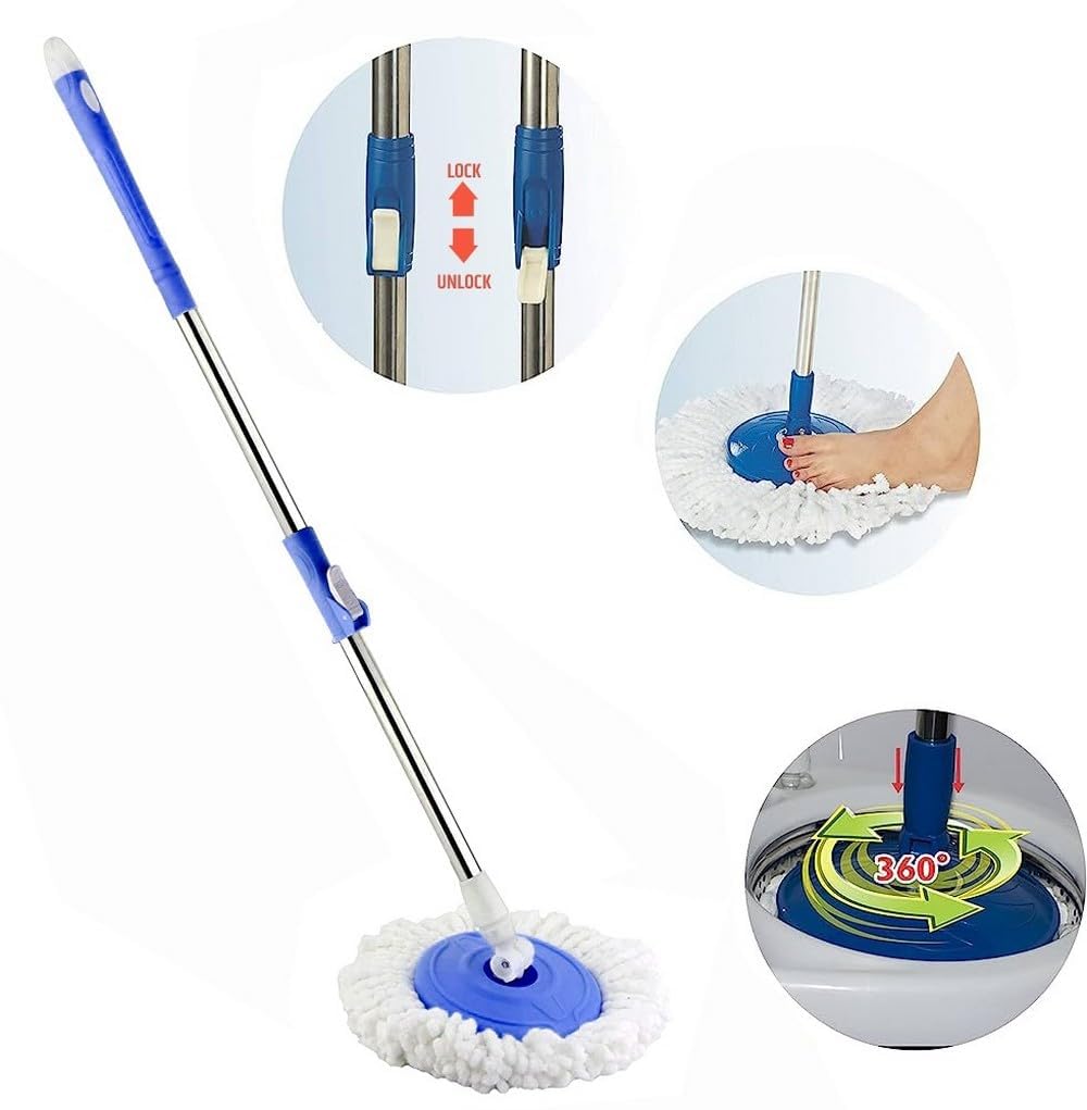 Pellcaso Spin Mop Stick - Pocha for Floor Cleaning, Extendable Floor Cleaner Mop Rod Only with Refill, Compatible with All Bucket (B0C6GKK1K3) Amazon Price History, Amazon Price Tracker