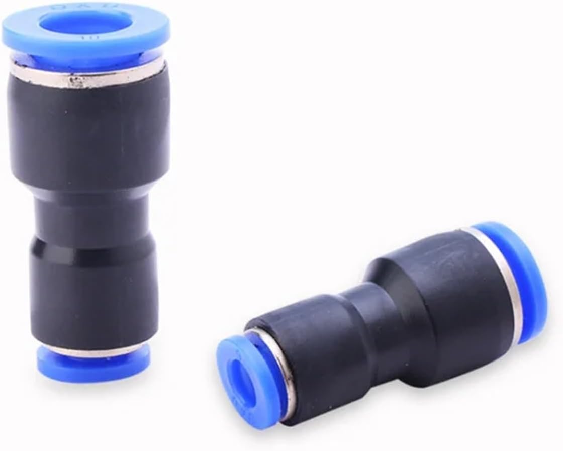 5pcs PU series 4 6 8 10 12 14 16mm OD Hose Air Flow Speed Tube Plastic Quick air Pneumatic Connectors Coupling Brass Fitting (Color : Blue, Size : PU16 OD 16MM)