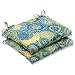 Pillow Perfect Outdoor Omnia Lagoon Squared Corners Seat Cushion, Set of 2