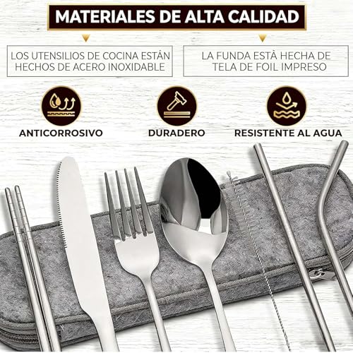 La mejor comparación de Cubiertos portatiles los más recomendados. 12 Imagen adicional