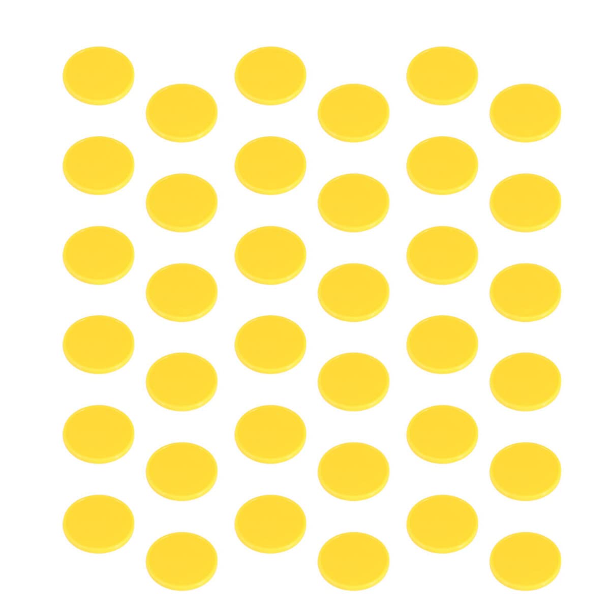 VANZACK 200pcs Colorful Counting Chips Plastic Bingo Game Tokens for Learning Math Concepts for Classroom Activities and Home Schooling Yellow