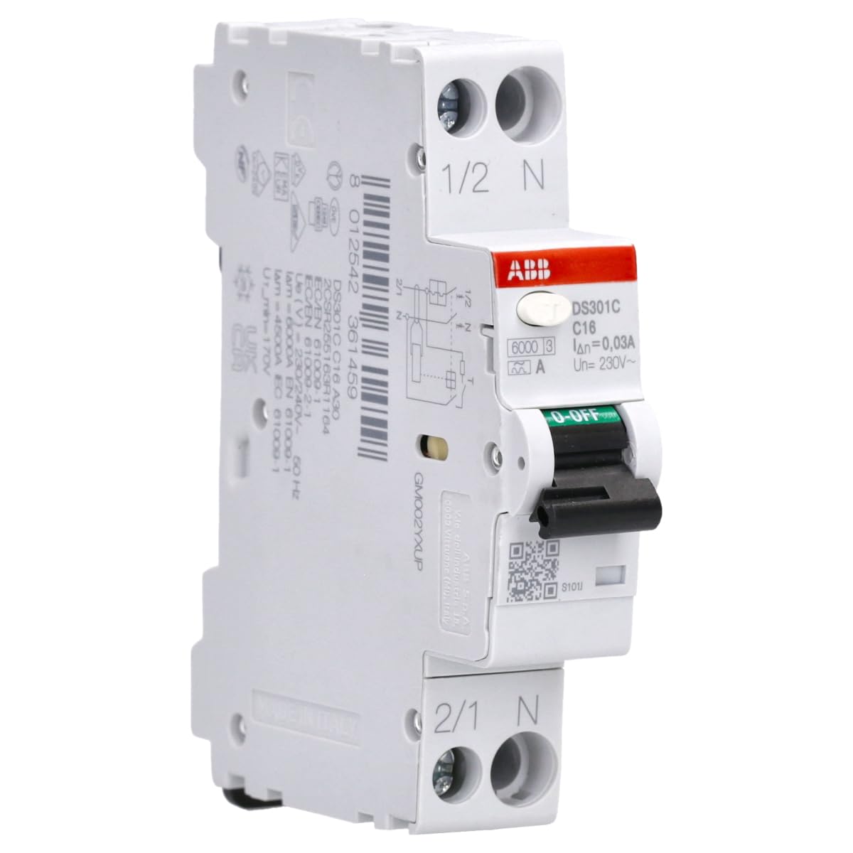 Interruttore FI/LS 6kA, 1P+N - Interruttore differenziale C16/0,03A