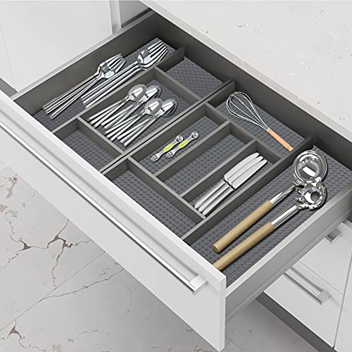 Shelf Liner, Cabinet Liner, Non Adhesive Kitchen Plastic Drawer Liner, Non Slip Shelf Liners For Kitchen Cabinets, Pantry, Shelves, Under Sink, Washable Refrigerator Liners (Grey, 12 X 240 Inch) #TOP1