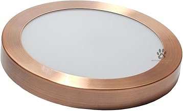 Mufasa 12 Watts 15CM Rose Gold Finish Round LED Surface Panel, Slim Round Ceiling Lamp Panel Light/Roof Light (Warm White)