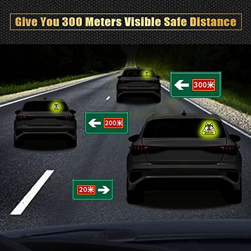 Dreothy Halloween Decor 5Pcs/Set Bat Reflective Stickers,Safety Warning Sign Bat Decals And Stickers For Car Body Bumper Window Helmets Car Styling Auto Exterior Accessories(Purple) #TOP6