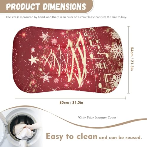 Image of ZOUTAIRONG Musical Christmas Tree Bassinet Sheet Set Snug Fitted Cradle Fitted Sheets Stretchy Ultra Soft for Oval Rectangle Hourglass Bassinet Mattress