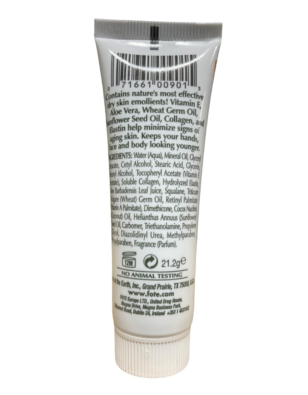 Fruit of the Earth, Vitamin E Cream, 1 Count