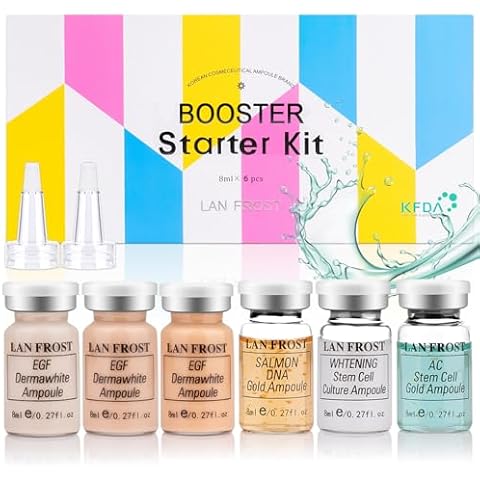BB Facial Glow Starter Kit Hydration Serum Foundation Skincare Mix Kit 0.27oz Hydration Ampoule and Essence Foundation 12 Vials Glow Pigment Skincare Kit (Mix color) Cover