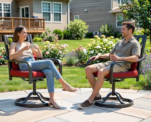 DWVO Swivel Patio Chairs Set